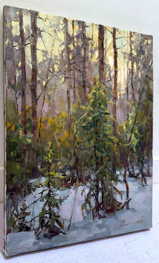 Sergei Flitov (1964) - Soir d'Hiver au coeur de la Forêt enneigée #1.0