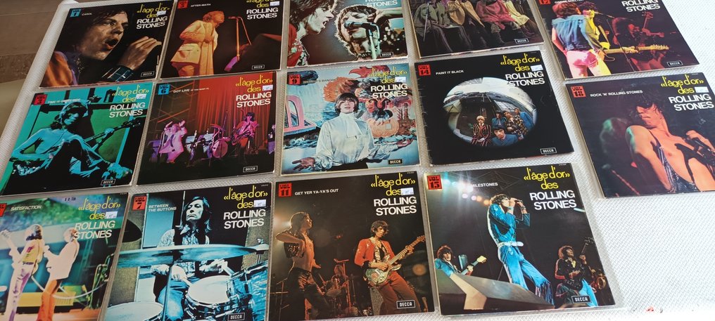 Rolling Stones - L'age d'or des Rolling Stones Nrs 1, 3, 4, 5, 6, 7, 8, 9, 11, 13, 14, 15, 17, 18. - Flera titlar - LP-album (flera objekt) - Stereo - 1973 #1.0