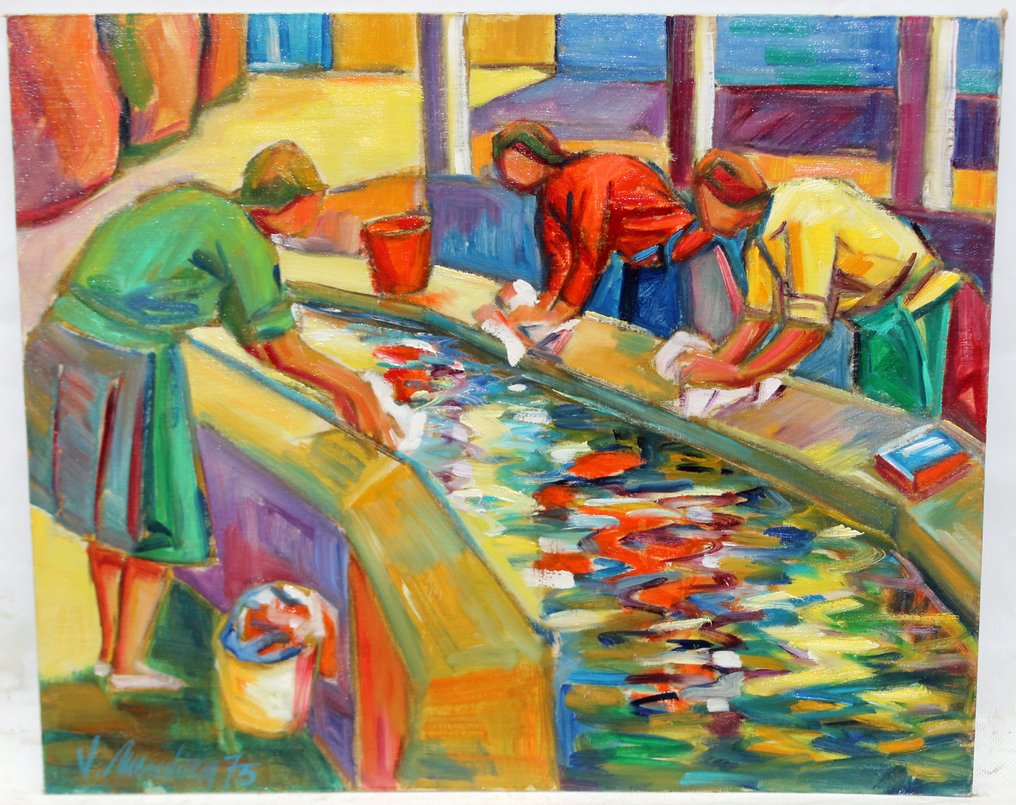 Juan Mendoza Marruedo (1929) - Las lavanderas #1.0