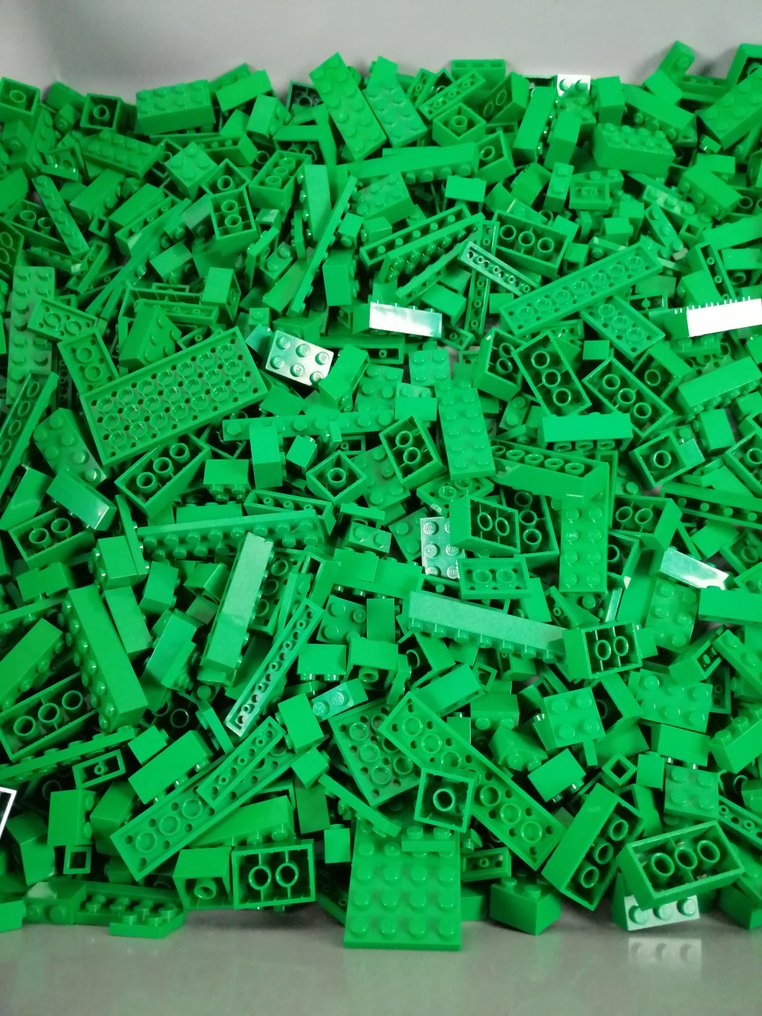 LEGO - geen serie - Partij van 1000 groene bouwstenen - 2000-2010 #2.1