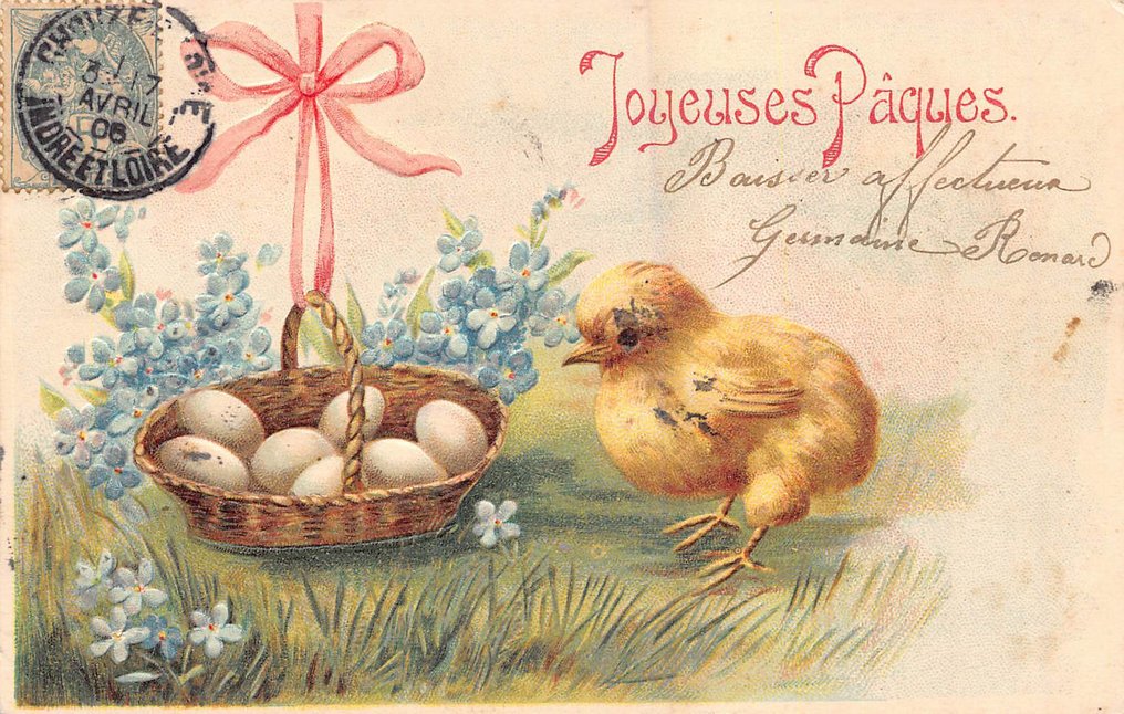 Fantaisie, Joyeuses Pâques - Carte postale (89) - 1910-1950 #4.3