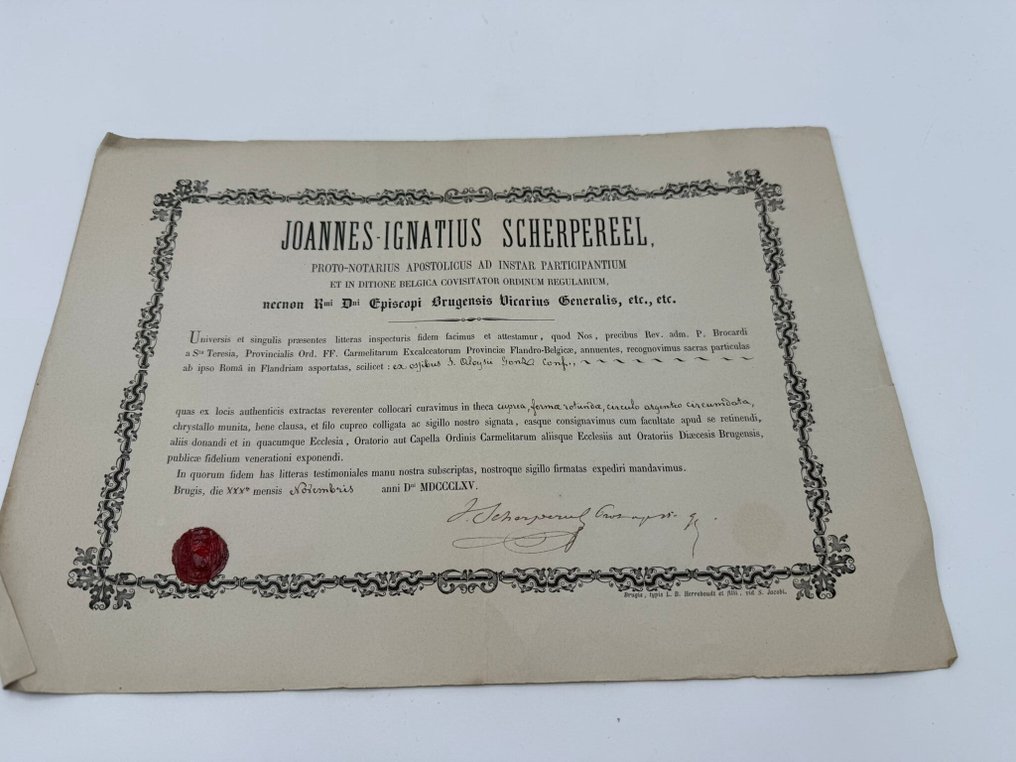 Relic document - Paper - 1850-1900 #1.0