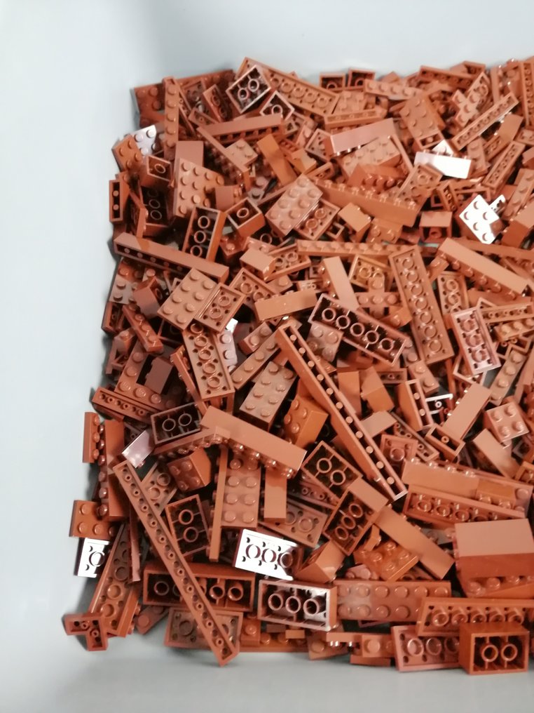 Lego - geen serie - Partij van 1000 bruine bouwstenen (Reddish Brown) - 2000-2010 #1.0