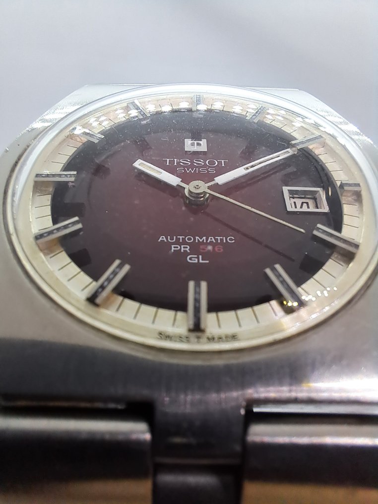 Tissot - Automatic - PR 516 GL - Cal. 784 2 - Red Dial - Bez ceny minimalnej
 - Mężczyzna - 1970-1979  #2.1