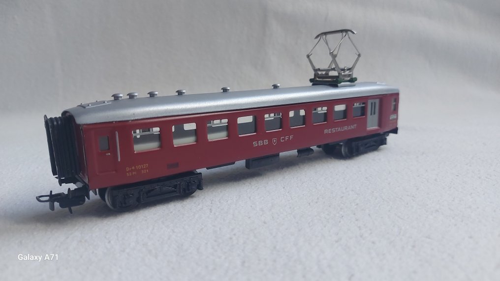 Märklin H0 - 4035 - Machetă tren transport călători (1) - Restauratierijtuig - SBB-CFF #3.2