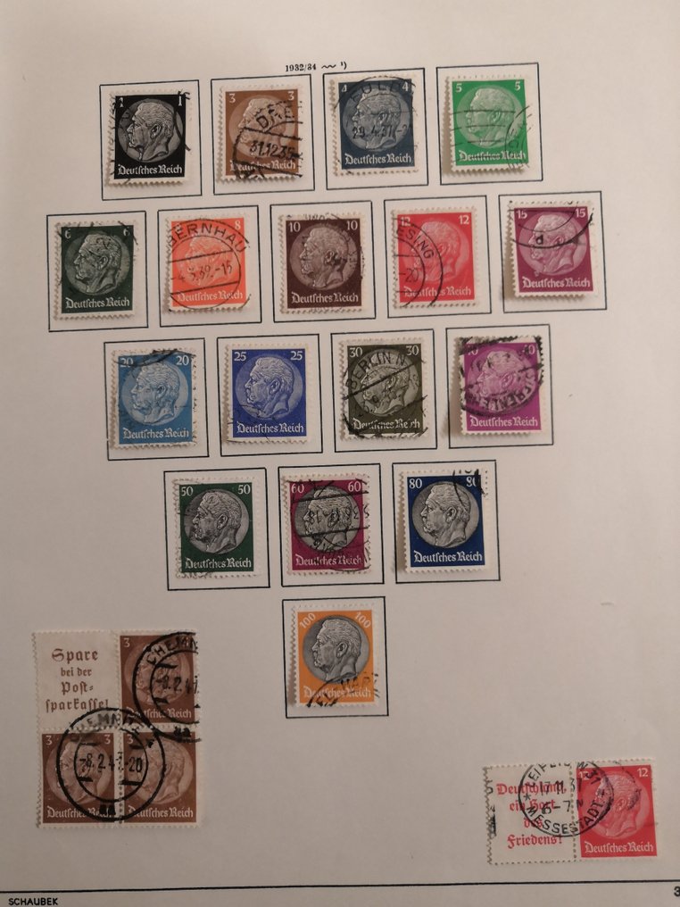 German Empire 1933/1938 - Well-stocked collection 'III. Reich' on sheets #2.1