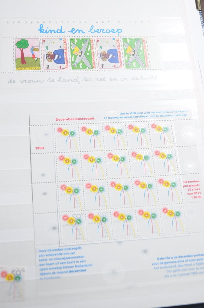 Netherlands  - Most stamped lot with quantities, Euro stamps, Christmas stamps, and more in a stack of stockbooks. #3.2