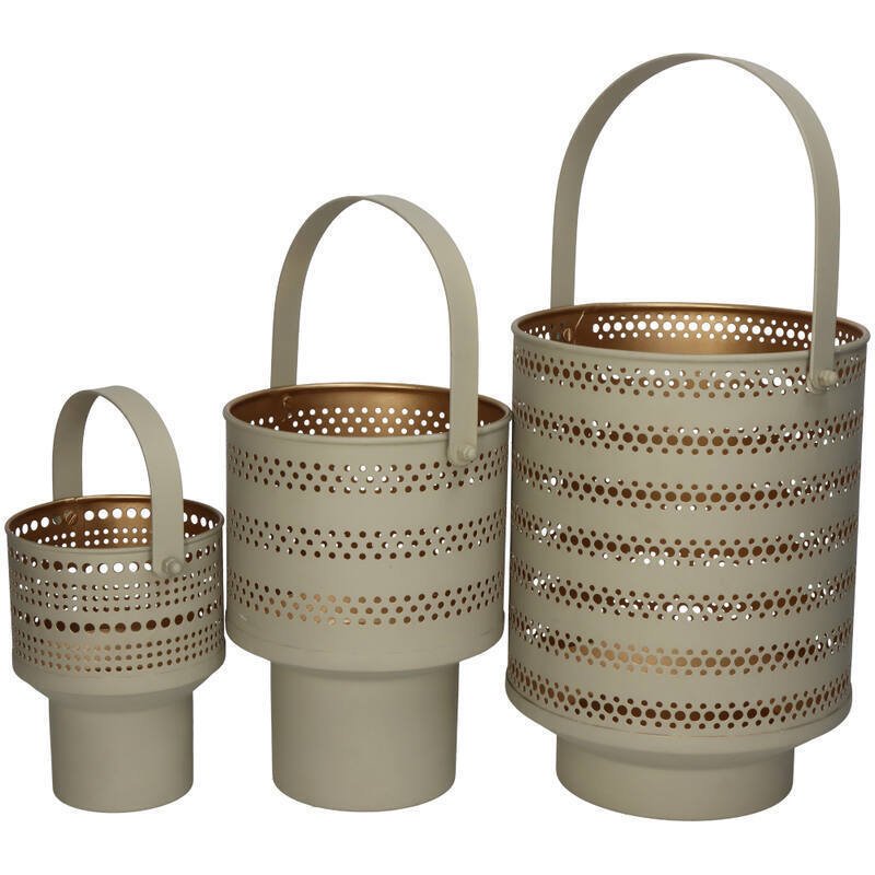 Lanternă (3) - Metal - Design cu perforații #4.3