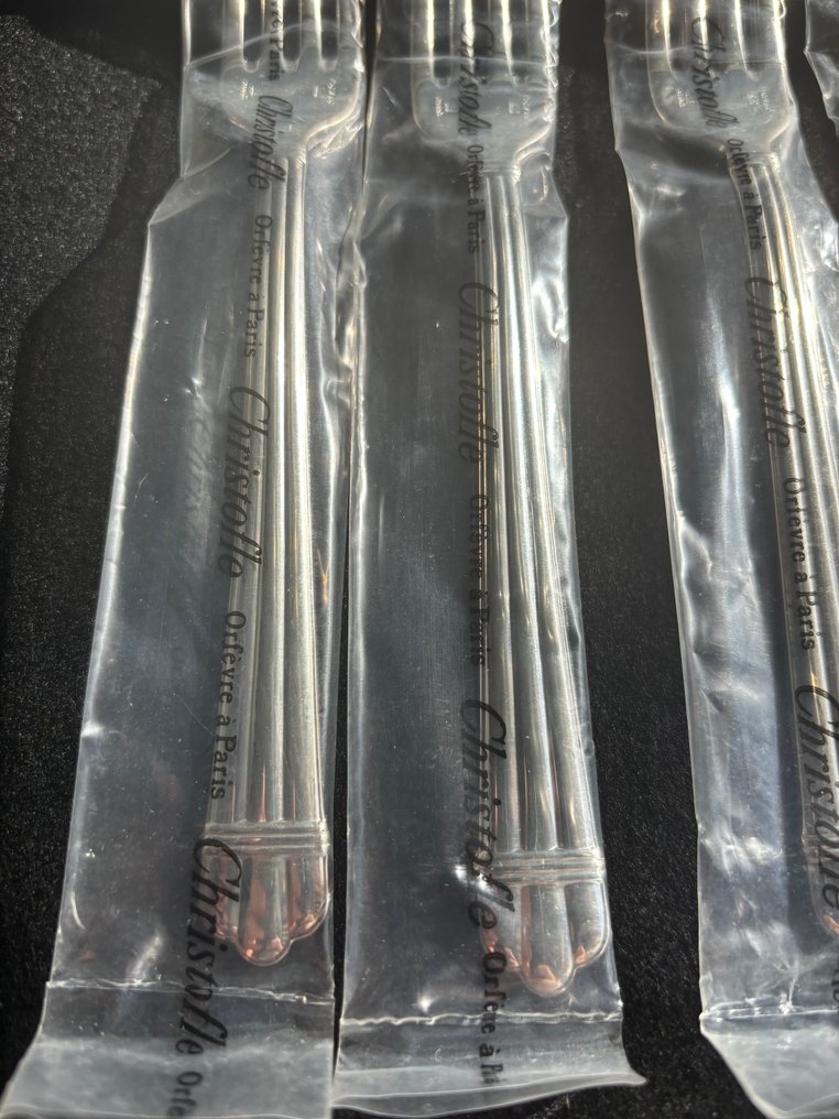 Christofle - Bordknive sæt (8) - Aria - Sølvfarvet metal - Couteaux entremets 19,5 cm #1.0