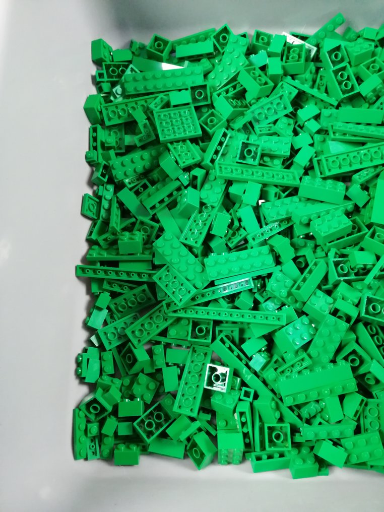 Lego - geen serie - 02 Partij van 1000 groene bouwstenen - 2000 - 2010 #1.0