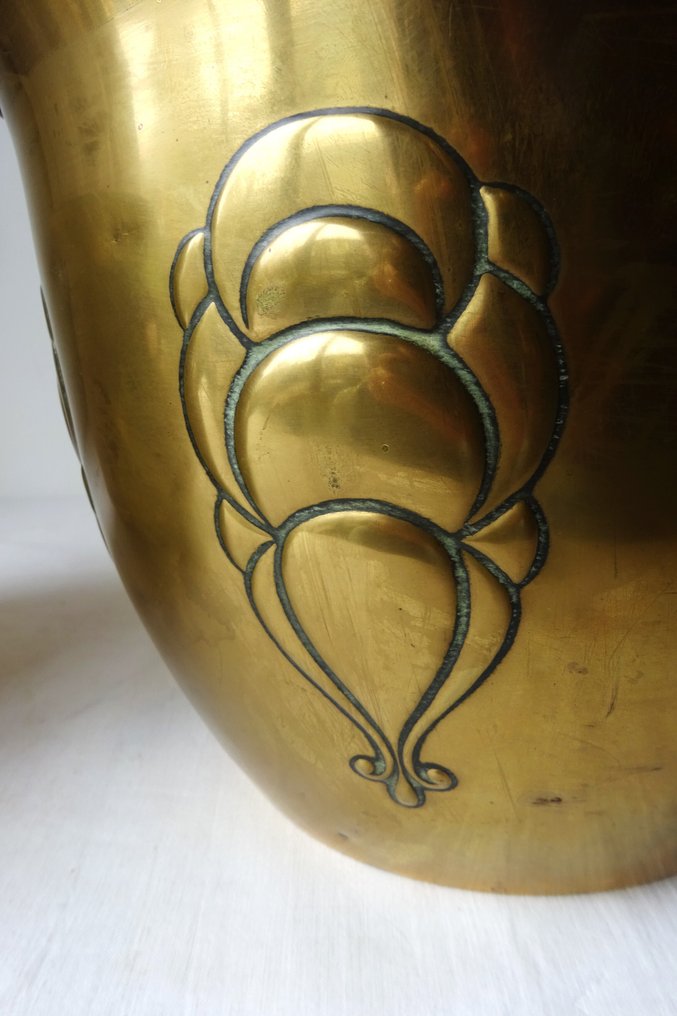 Blomkruka (2) - Jardiniere - Mässing - Två vackra blomkrukor #4.3