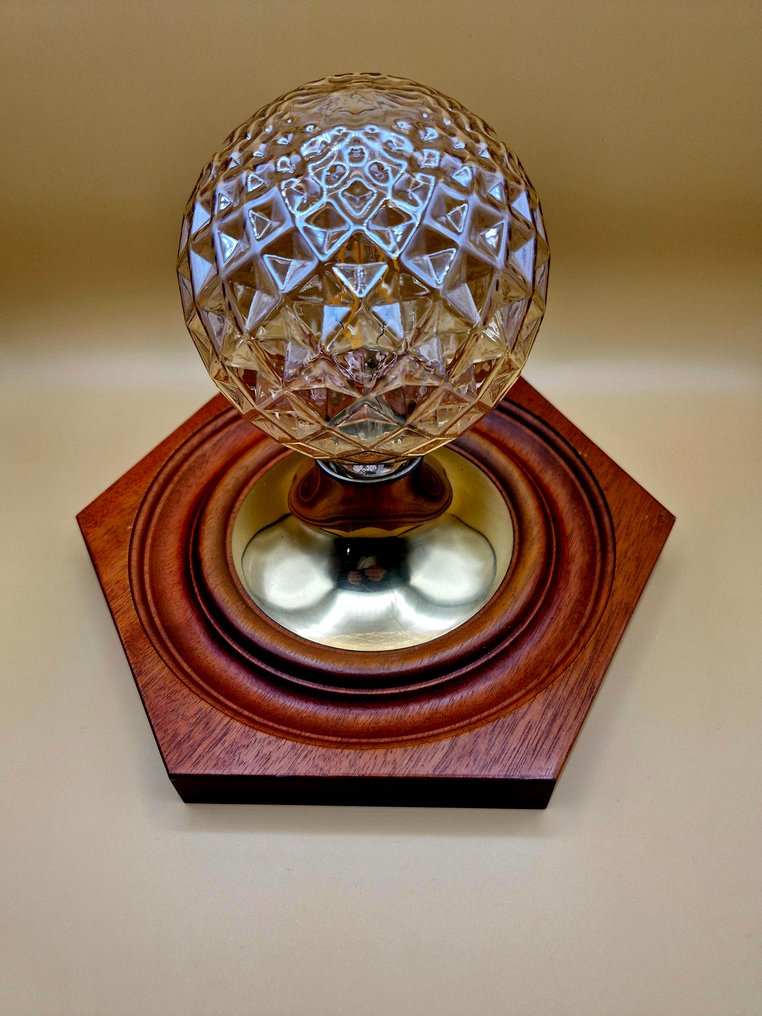 Hustadt Leuchten - Kinkiet - Drewno, Mosiądz #1.0