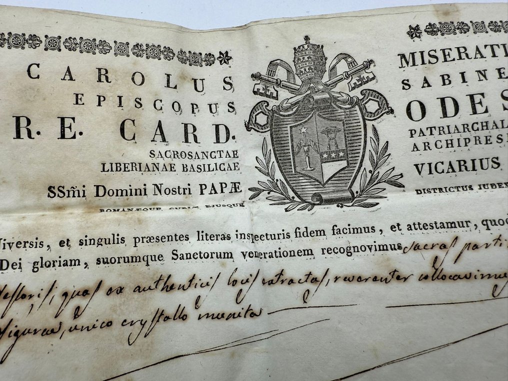 Relic document - Paper - 1800-1850 #2.1