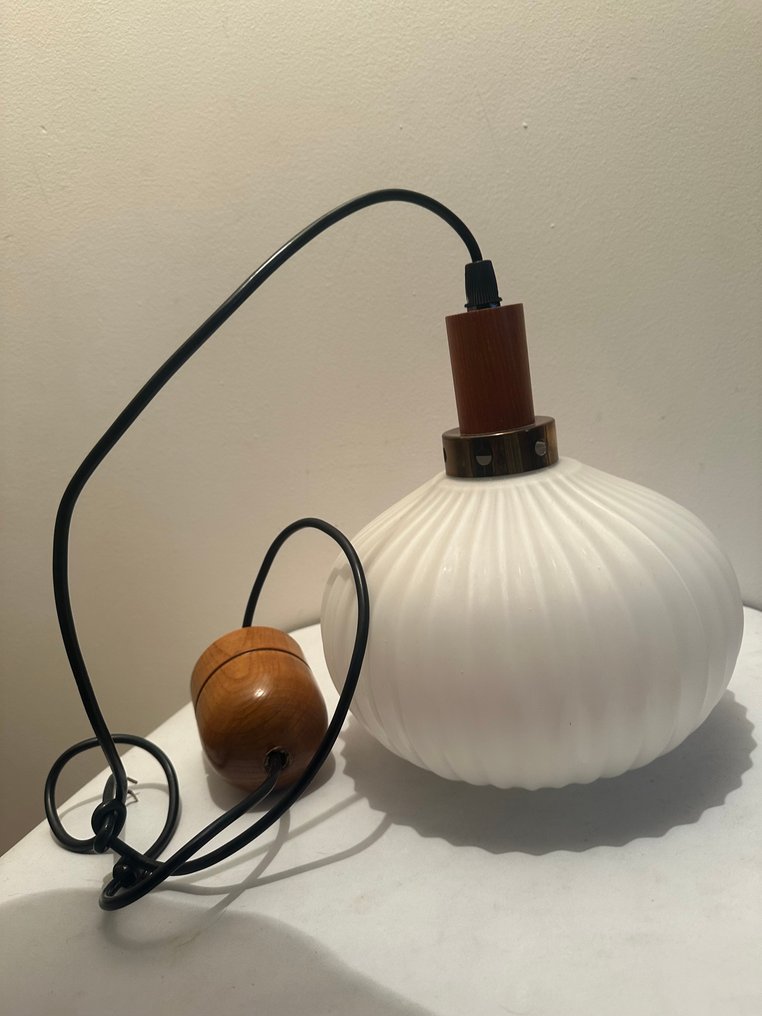 style philips - Louis Veau - Araña - Teca - Luminaire en teck 1960 #2.1