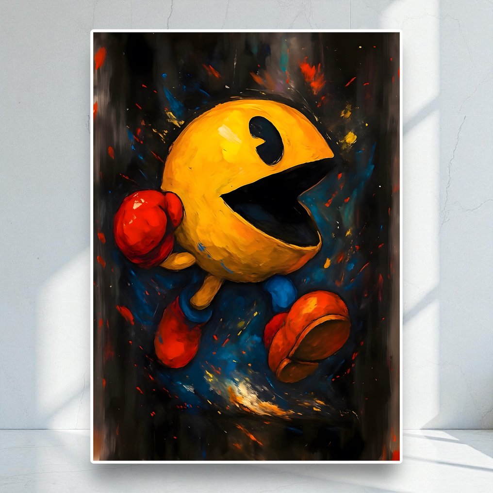 AT9 - [Canvas XL] Pac-Man - Oil Painting Tribute #1.0
