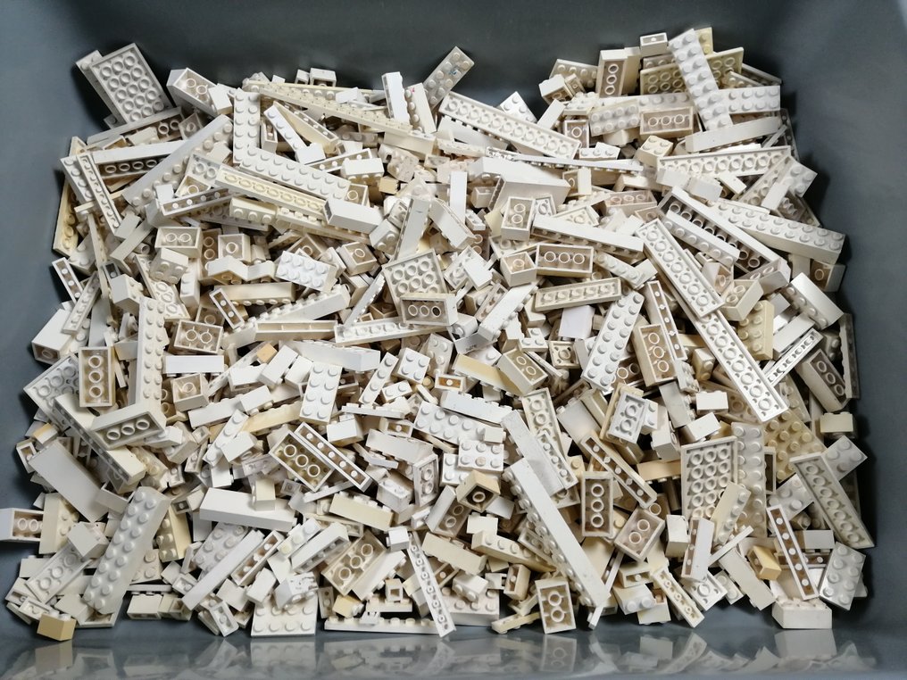 LEGO - geen serie - Partij van 4000 witte bouwstenen (B-keus) - 1980-1990 #4.3