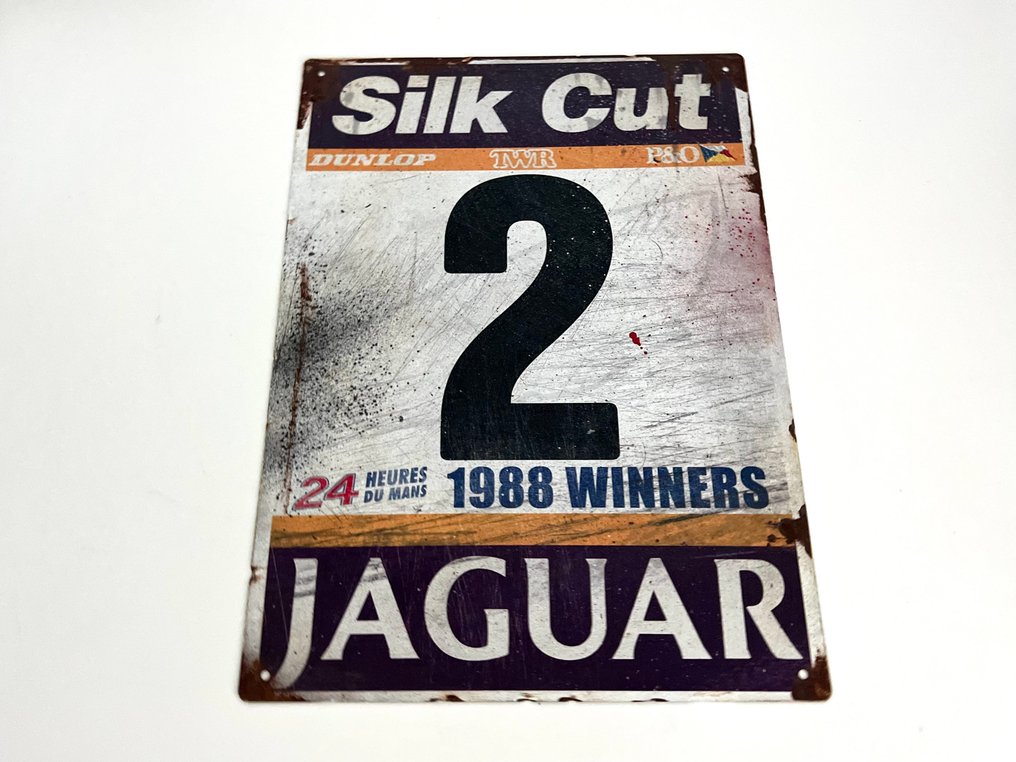 Sign - Jaguar - Jaguar Silk Cut XL Vintage Metal Sign #1.0