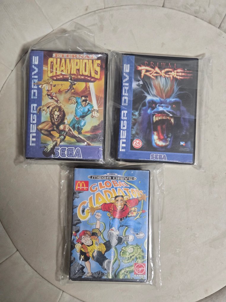 Sega - Mega Drive - Eternal Champions / Primal Rage / Global Gladiators - 电子游戏 - 带原装盒 #1.0