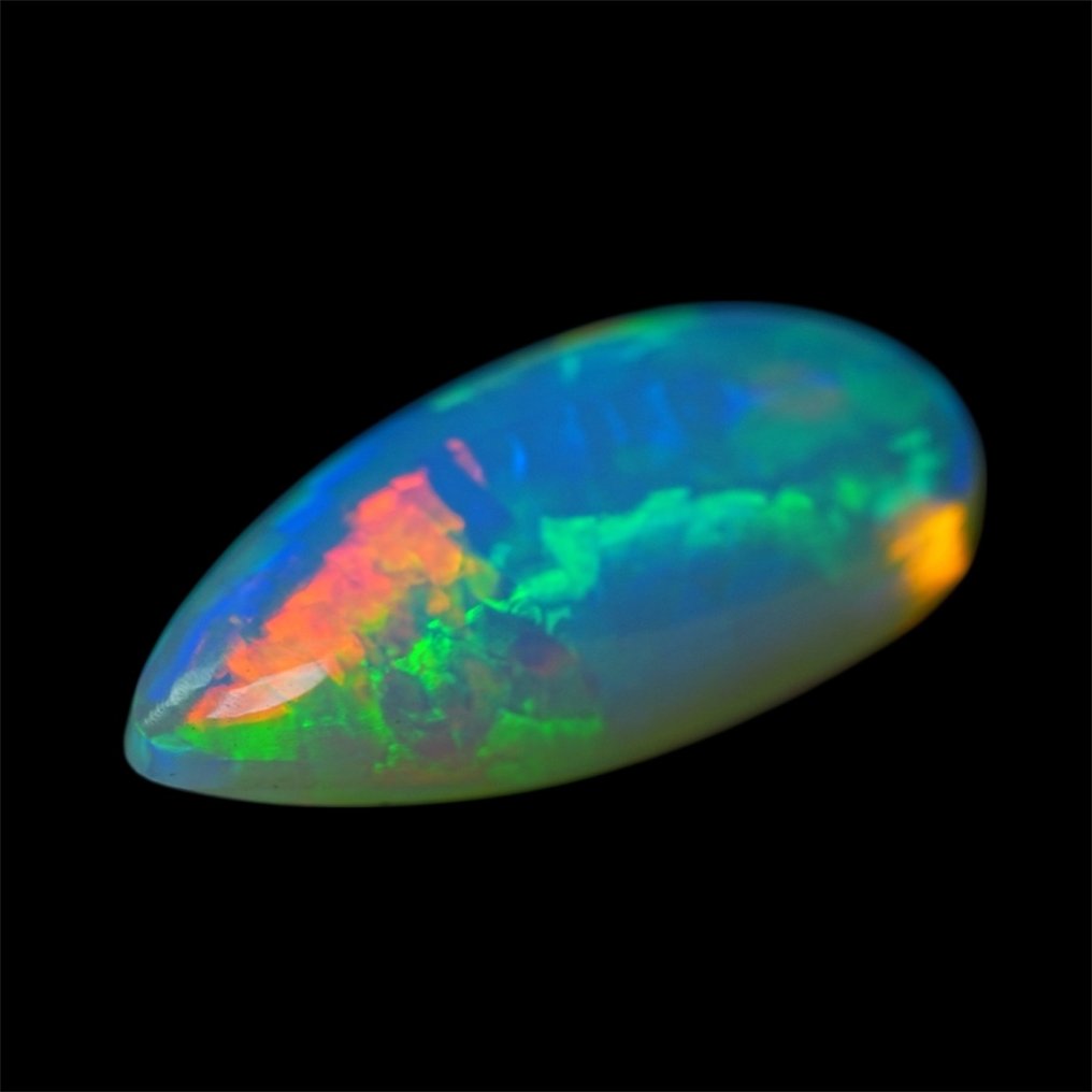Ohne mindestpreis Weiß Opal - 9.35 ct - International Colored Gemstone Association (ICA GemLab) - Exklusive Regenbogenfarben #3.2