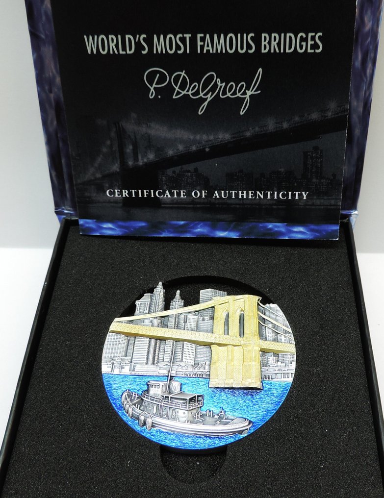 Κονγκό. 5000 Francs 5 Once argento puro e dettagli in oro 24 k , rarissima solo 750 pz  (χωρίς τιμή ασφαλείας) #1.0