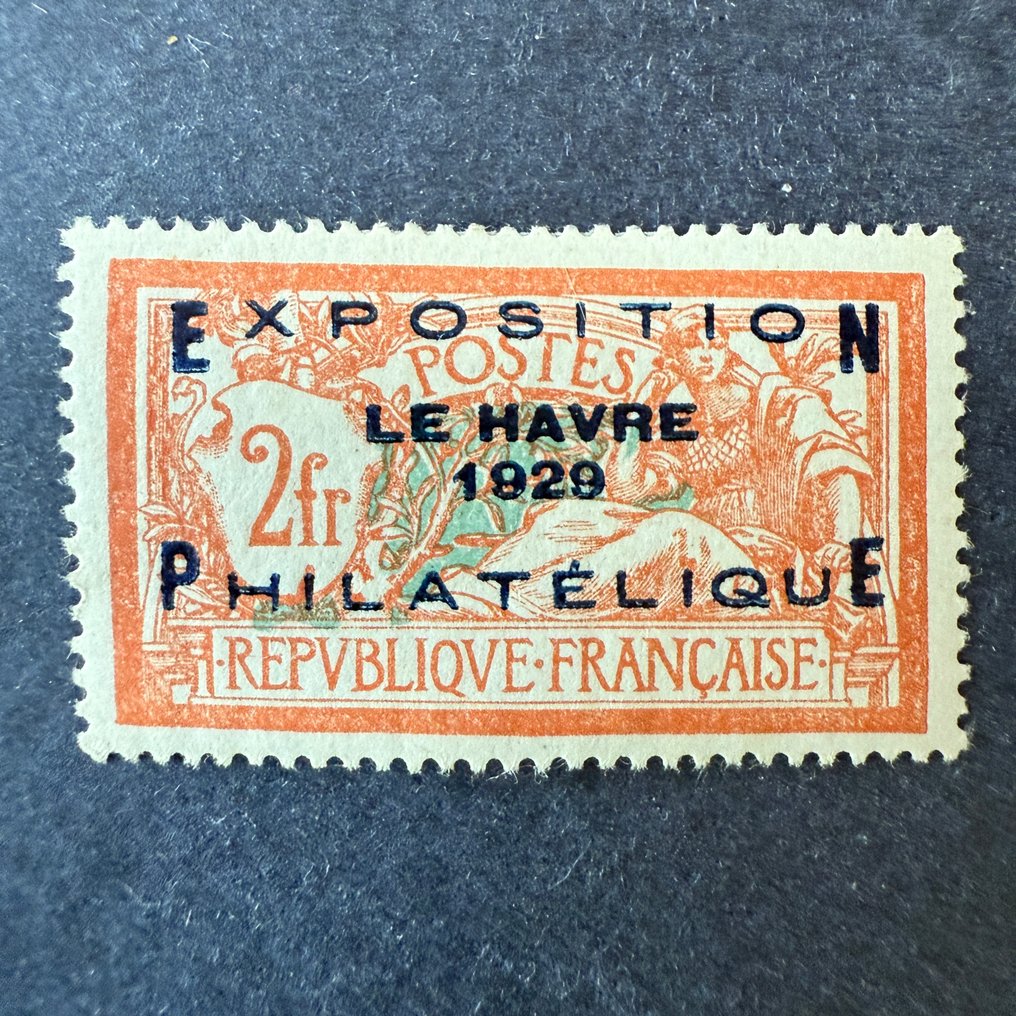 Francia  - Yvert 257A "Exposition du Havre 1929" centrado en nueve * - TB firmado Brun #1.0
