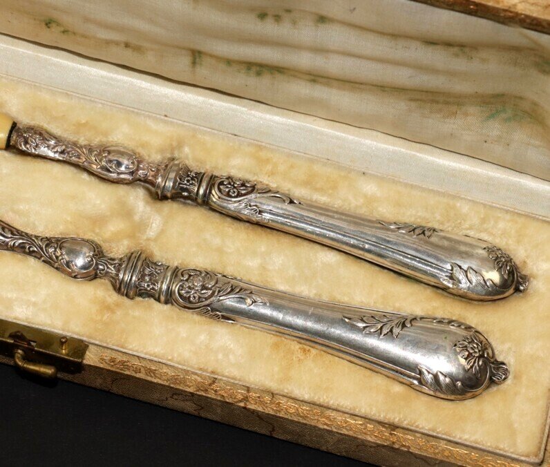 Saladebestek (2) - 950 Zilver - 1850-1900 - Parijs #4.3