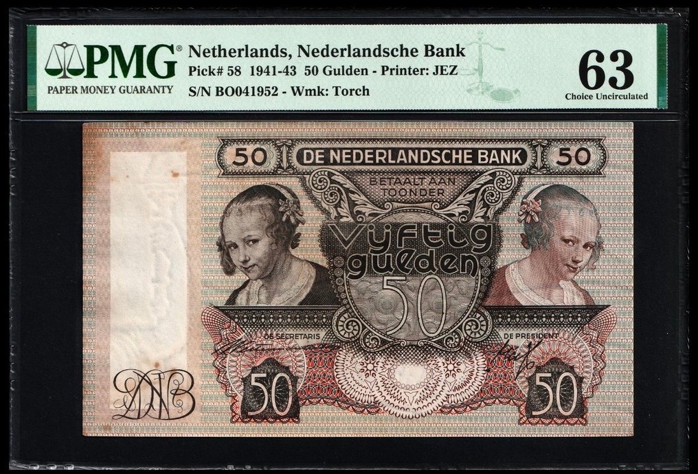 Alankomaat. - 50 Gulden - 1941-43 - Pick 58 #1.0