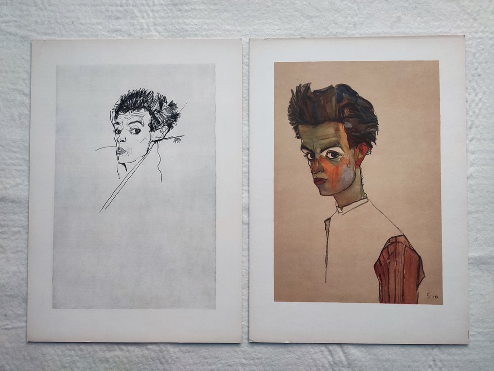 Egon Schiele (1890-1918), after - 24 prints by Egon Schiele #1.0