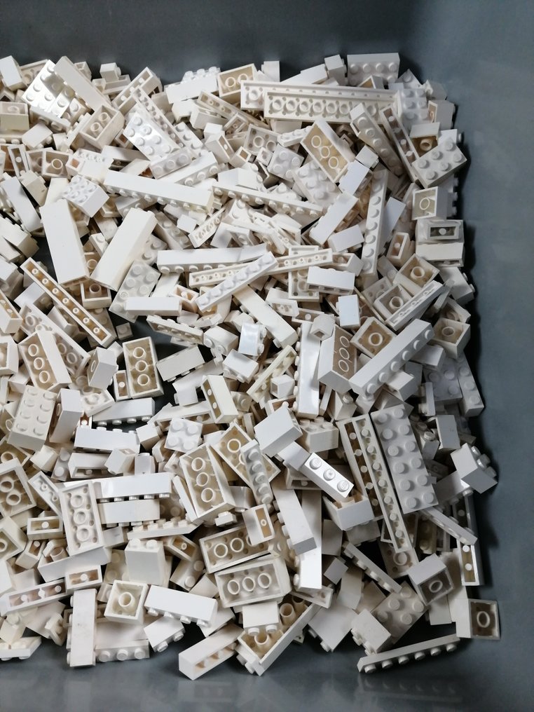 Lego - geen serie - Partij van 1000 witte bouwstenen - 1980-1990 #4.3