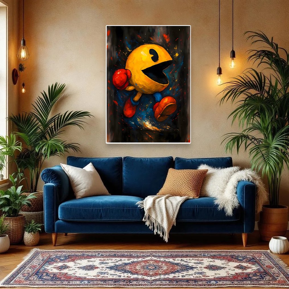 AT9 - [Canvas XL] Pac-Man - Oil Painting Tribute #1.0