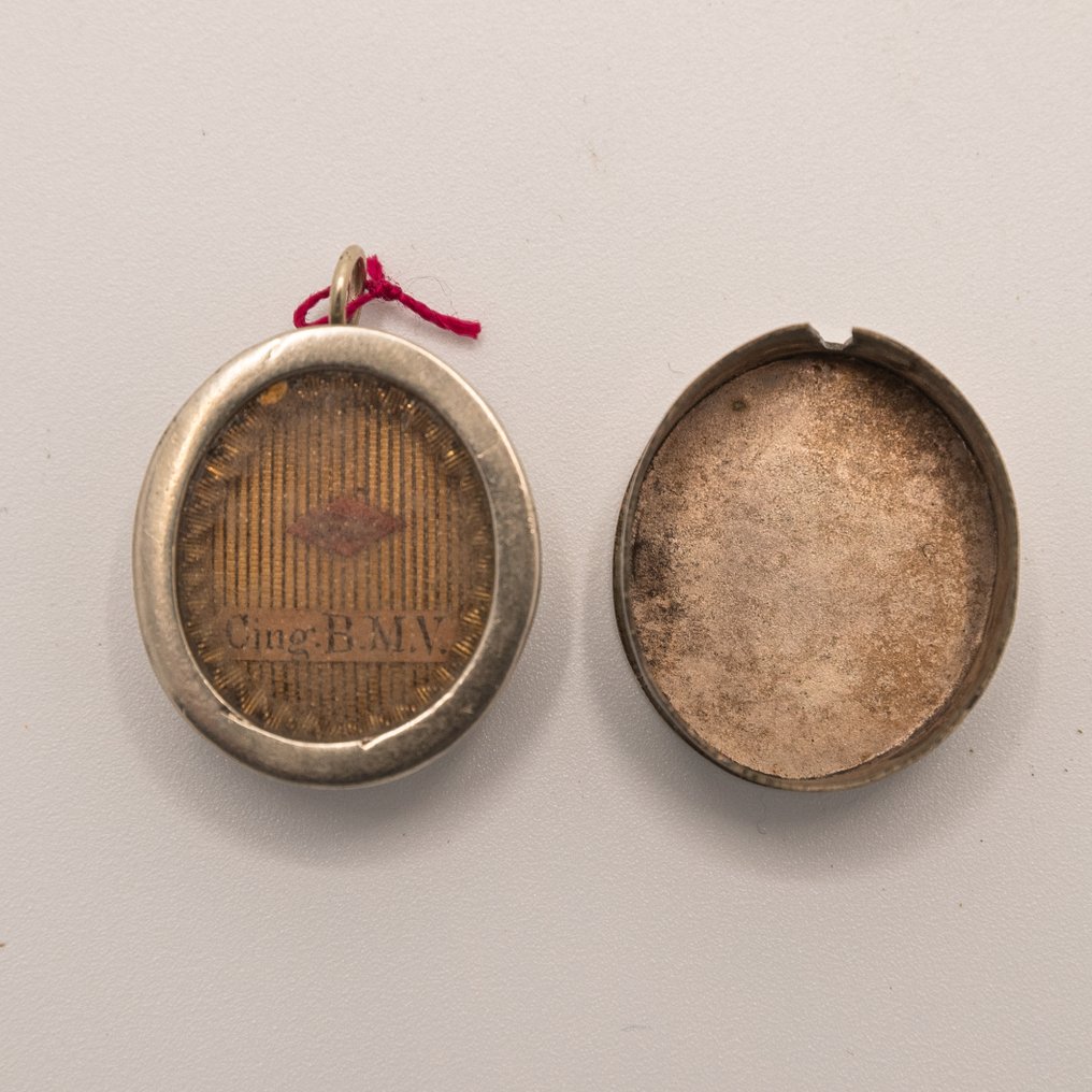 Relikwie Kleding Maria - Textil, Metal, Vidrio - 1850 - 1900 #1.0