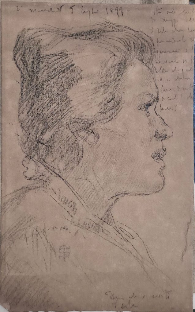 Telemaco Signorini (1835-1901) - Profilo di donna #4.3