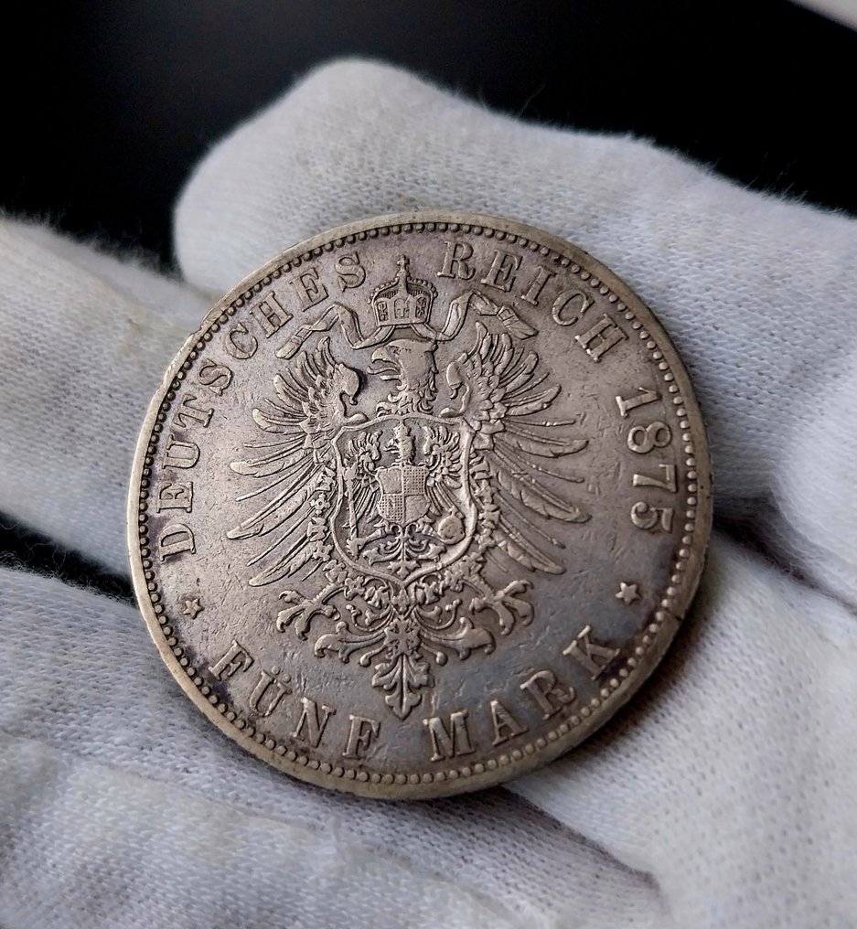 Germany, Hamburg 5 Mark 1875  (χωρίς τιμή ασφαλείας) #1.0
