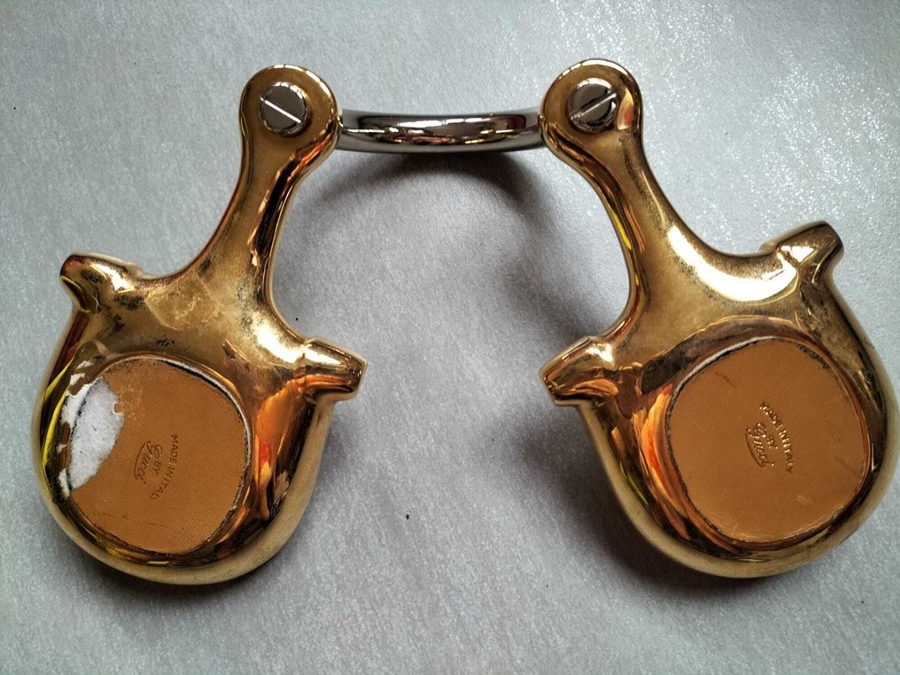 Gucci - Askebæger - Messing, Læder - Dobbelt Gucci askebæger #4.3