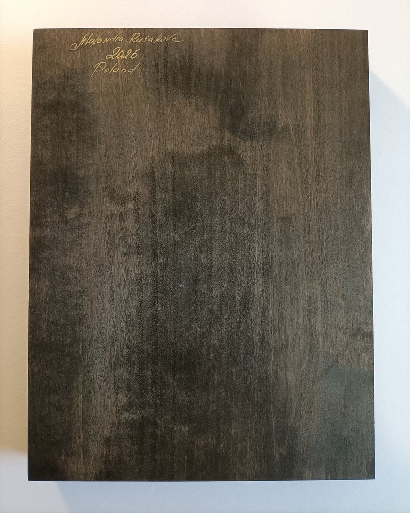 Ikon - Pneumatofor, Guds Moder - Lind - Handmålad - 18 x 24 cm #2.1