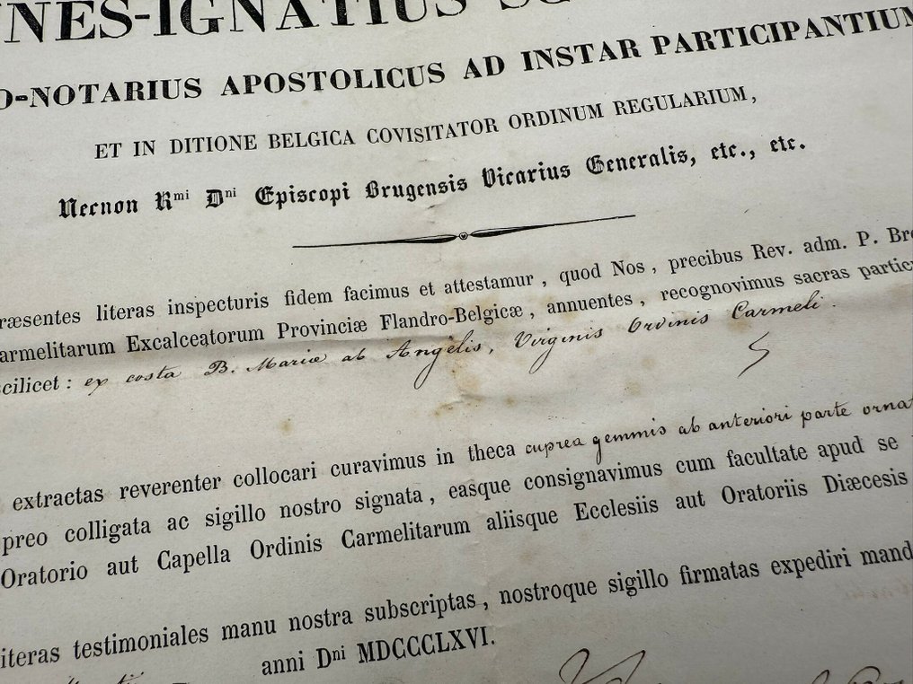 Documento de reliquia - Papel - 1850 - 1900 #1.0