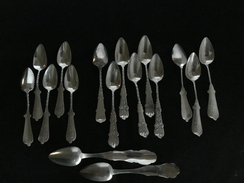 Κουταλάκι του γλυκού (14) - Ασημί - 2 Suikerscheppen (1870) #1.0