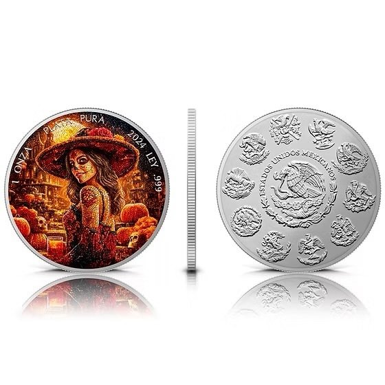 Mexique. 1 Onza 2024 Mosaic - Dia de los Muertos , 1 Oz (.999) #1.0