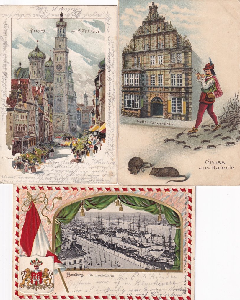 Saksa - Topografia - kaupungit, kylät, maisemat - Postikortti (222) - 1899-1945 #1.0