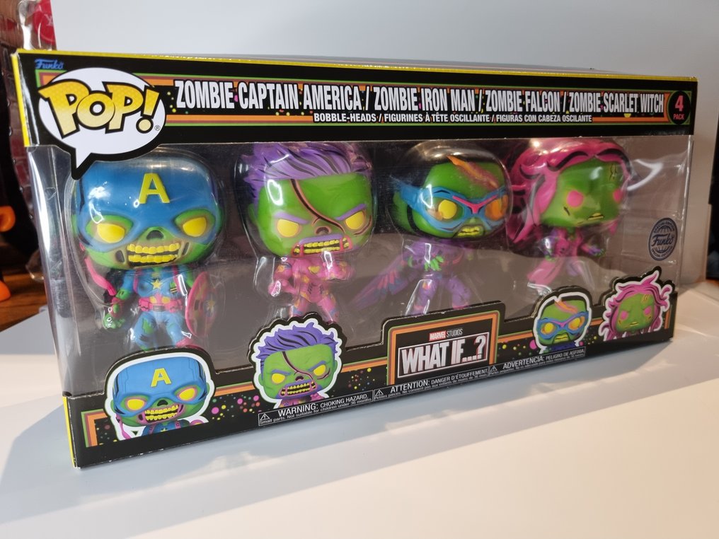Funko  - Funko Pop Zombie Captain America / Zombie Iron Man / Zombie Falcon / Zombie Scarlet Witch 4 pack - 2020+ #1.0