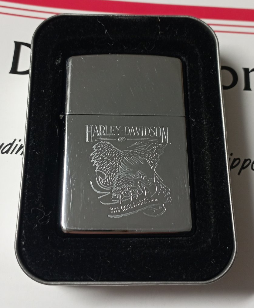 Zippo, Harley-Davidson - 1993 - Harley-Davidson Zippo - Sin precio de reserva - Mechero - Chrome Grabado #1.0