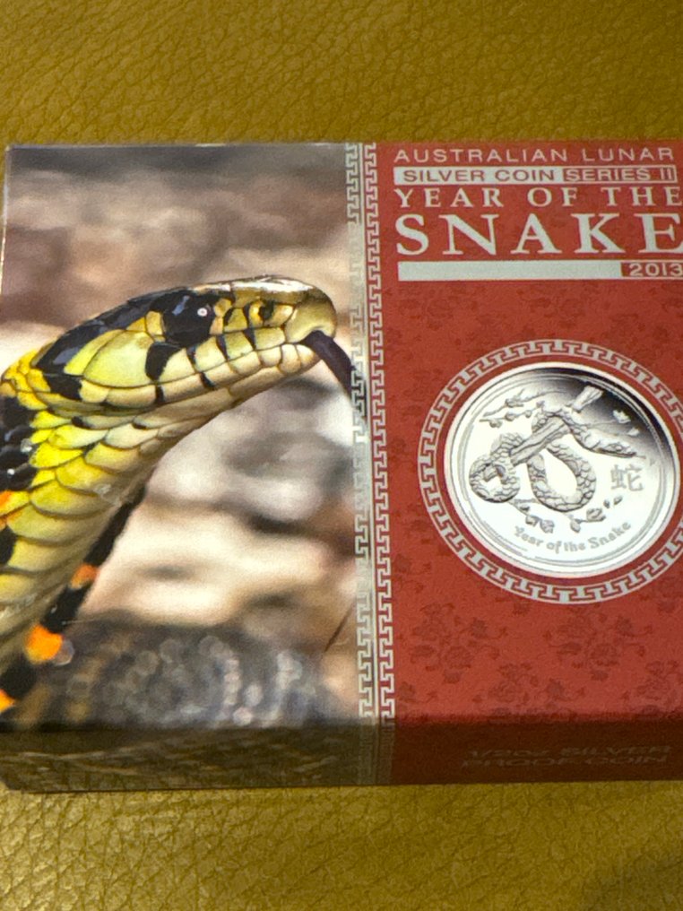 Αυστραλία. 50 Cent 2013 Year of the Snake , 1/2 Oz (.999) mit CoA und BOX (χωρίς τιμή ασφαλείας) #2.1