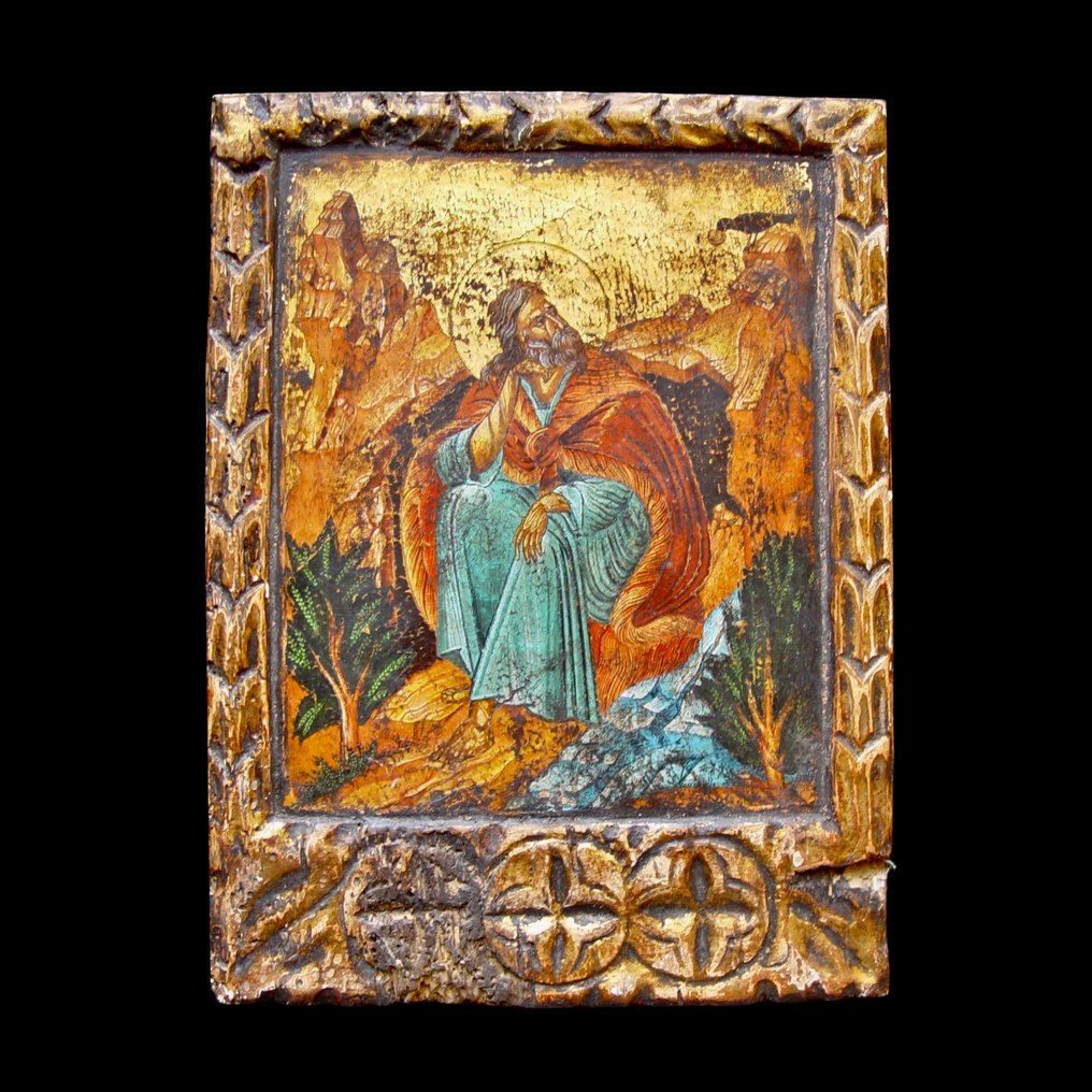 Icon - Prophet Elijah - Wood - Hand painted - 25 x 37 cm #1.0