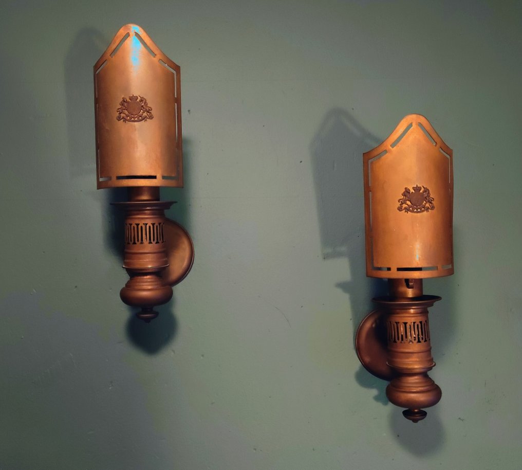 Væglampe (2) - Messing, Bronze #1.0