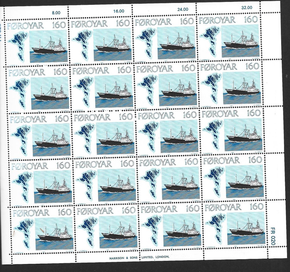Færøerne 1975/1982 - Imponerende samling af komplette ark og arkbilleder #4.3