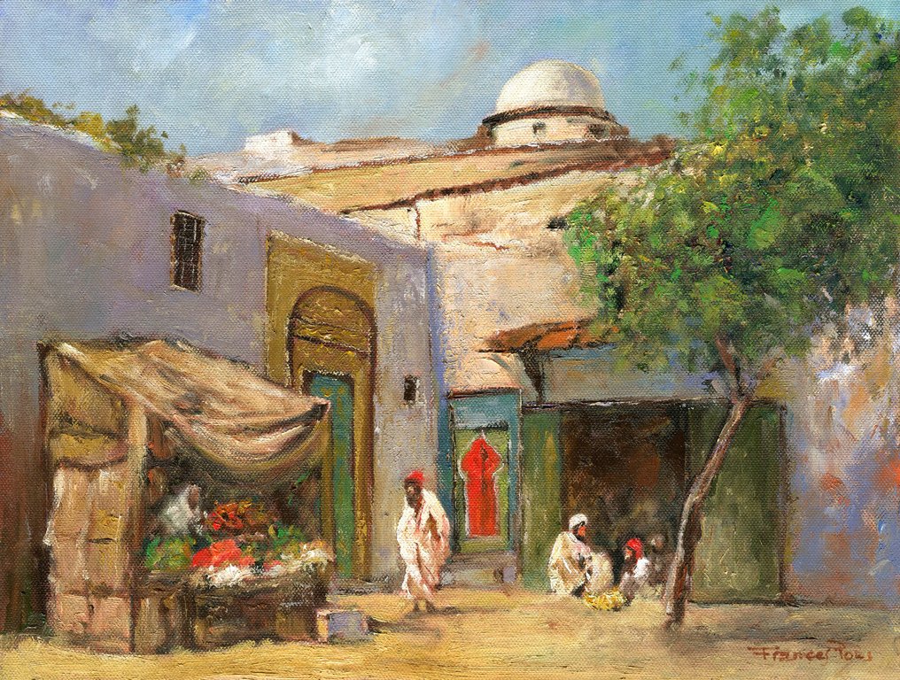 Francesc Pons - Escuela Orientalista (XX) - Mercado al medio día #1.0