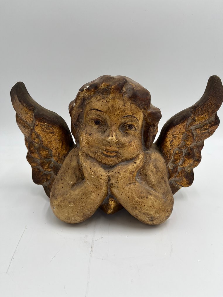 Sculpture, Querubín alado - 20 cm - Ceramic #1.0