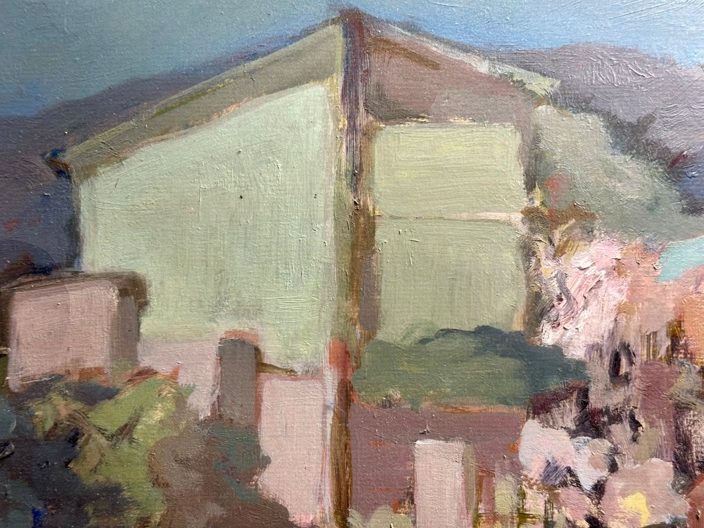 Scuola italiana (XX), a firma Cassinelli - Riflessi architettonici nel meriggio #3.2