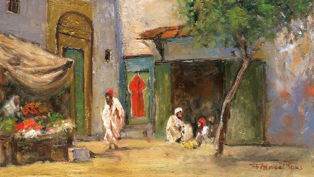 Francesc Pons - Escuela Orientalista (XX) - Mercado al medio día #4.3