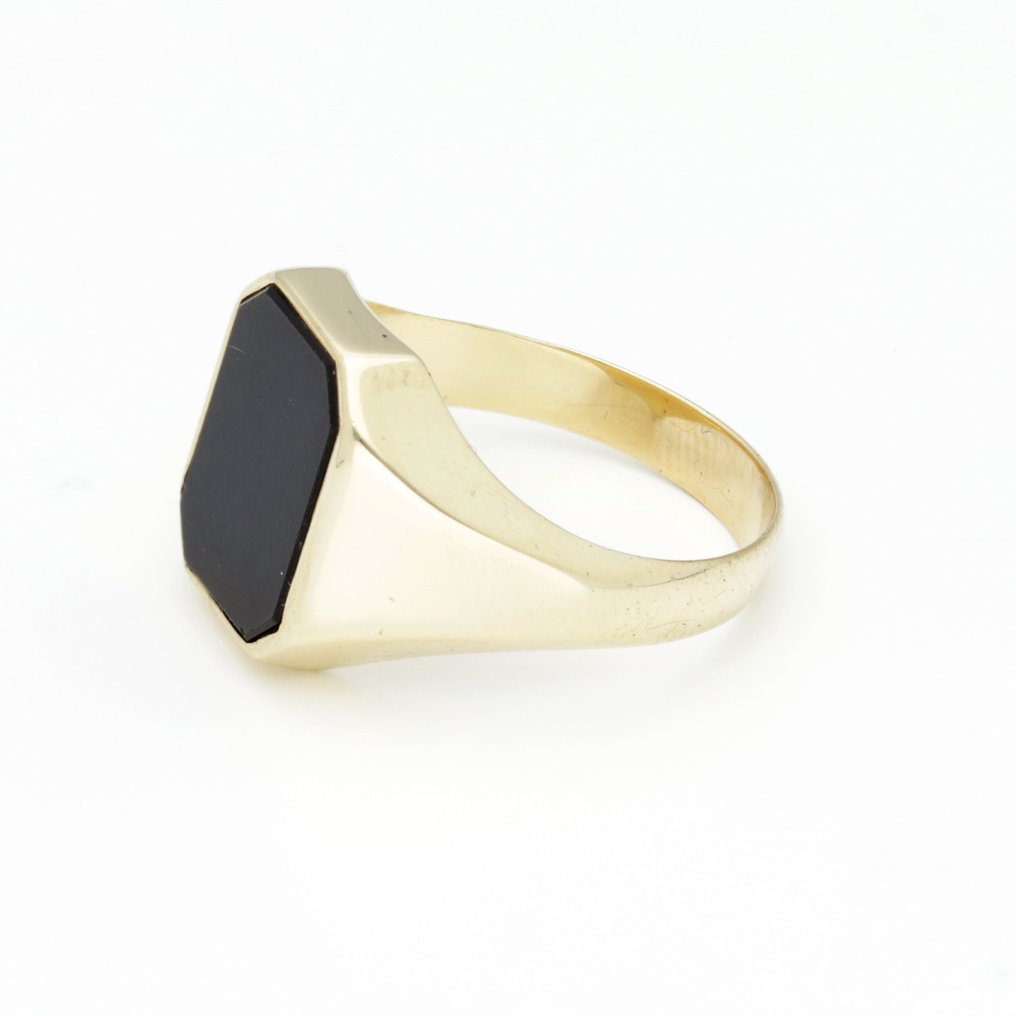 Ring - 14 kt Gelbgold Onyx #2.1